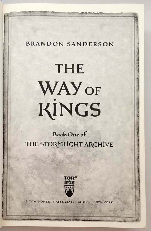 brandon sanderson books the way of kings series