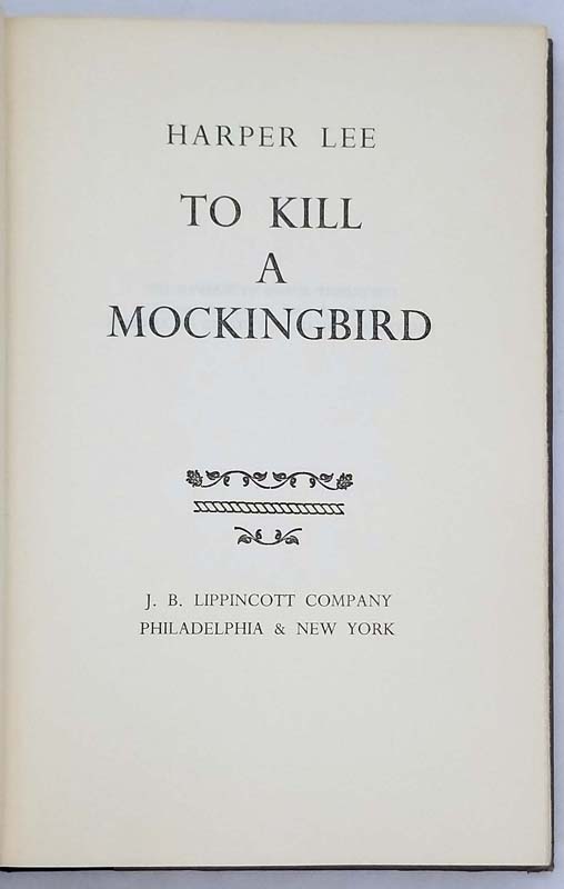 To Kill a Mockingbird - Harper Lee - 1960 1st BCE | Rare First Edition ...