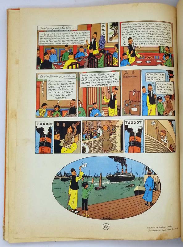 Tintin - Le Lotus Bleu - Hergé 1956 | Rare First Edition Books | Golden ...