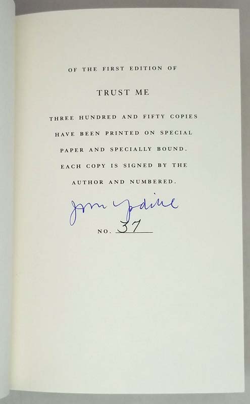 Trust Me - John Updike 1987 | Limited Edition SIGNED | Rare First ...