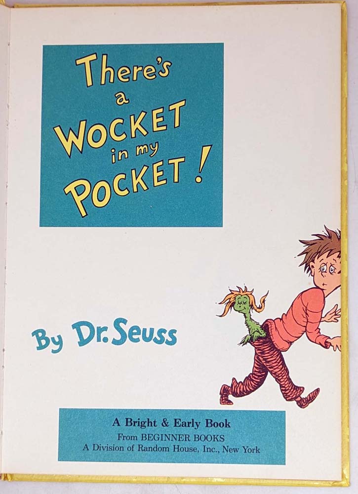 There's a Wocket in my Pocket - Dr. Seuss 1974 | 1st Edition | Rare ...